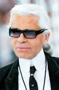 Karl Lagerfeld walks the runway at Chanel Haute Couture Spring/Summer 2005
