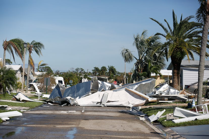 Manufactured homes in Harbor Isles, a 55 and over community, sustained significant damage caused by ...
