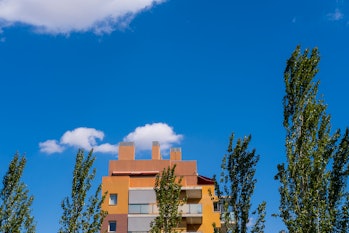 Neighborhood of modern apartment buildings