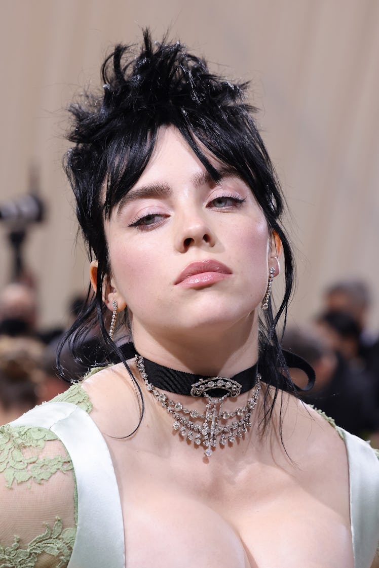 Billie Eilish, creator of her new perfume Eilish No. 2, attended the 2022 Met Gala on May 02, 2022.