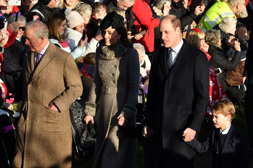 The royals heading off to church.