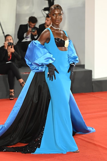 VENICE, ITALY - SEPTEMBER 04: Jodie Turner-Smith attends "The Whale" red carpet at the 79th Venice I...