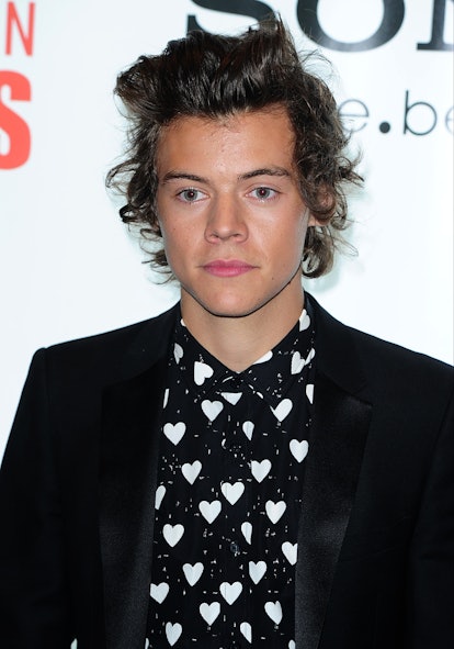 Harry Styles Style Evolution: his heart-print shirt from the World Premiere of One Direction: This I...