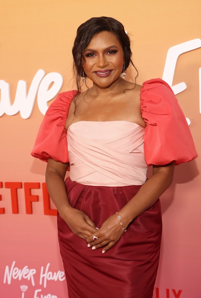 Mindy Kaling attends the Los Angeles premiere of Netflix's "Never Have I Ever" Season 3.