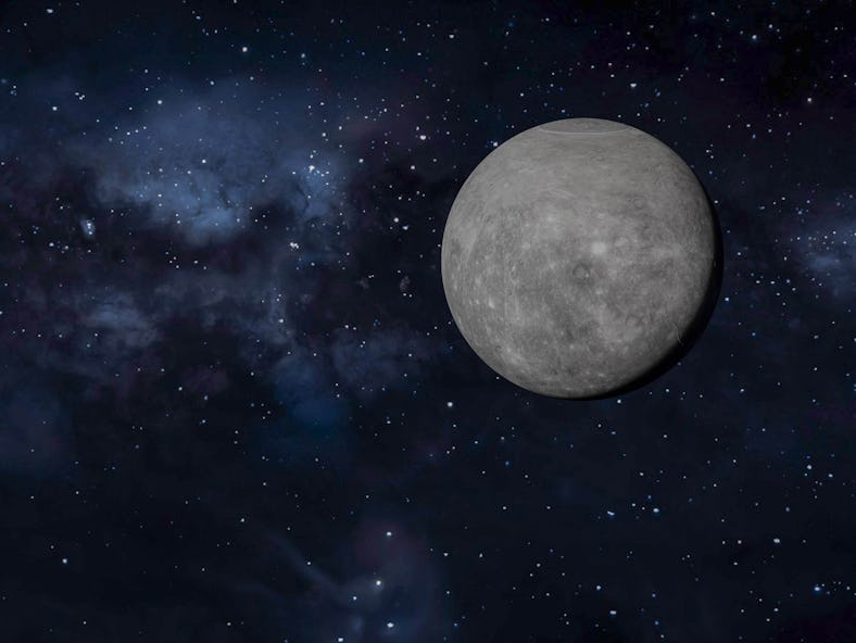 Planet Mercury, which will station retrograde in fall 2022 starting Sept. 9.