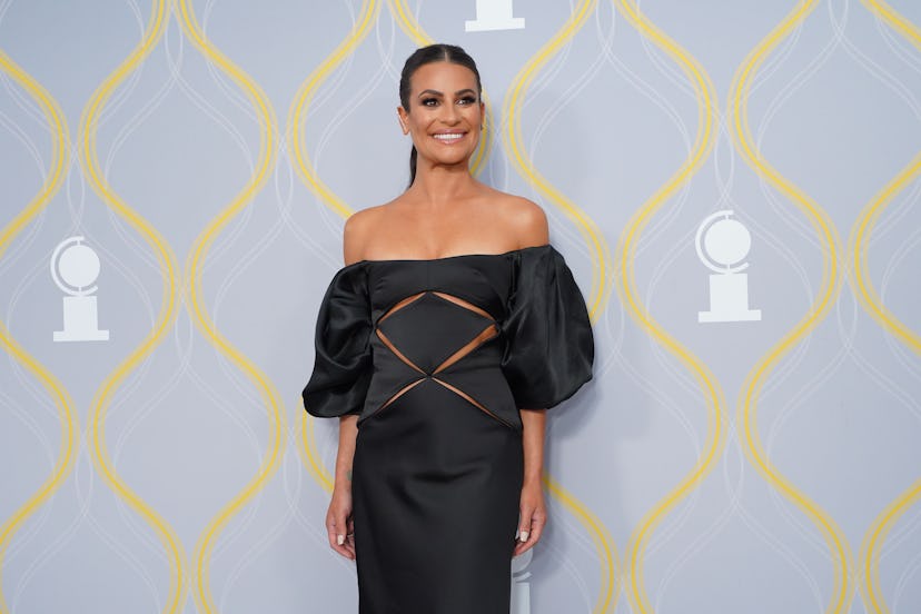 NEW YORK, NY - JUNE 12: Lea Michele attends The 75th Annual Tony Awards - Arrivals on June 12, 2022 ...