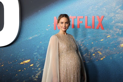 Jennifer Lawrence attends the world premiere of Netflix's "Don't Look Up" on December 05, 2021 in Ne...