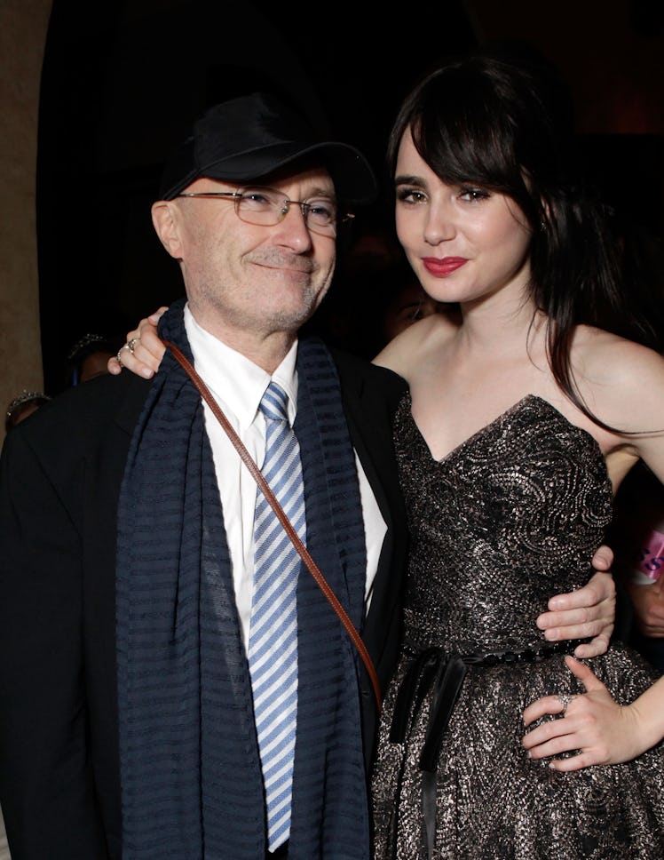 Phil Collins and Actress Lily Collins attend the after party for Relativity Media's "Mirror Mirror"