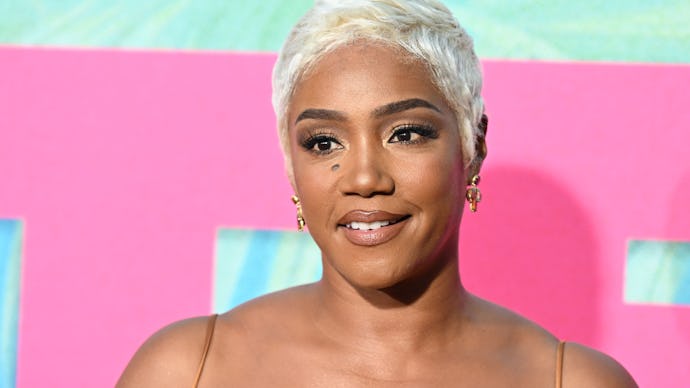 US actress Tiffany Haddish attends the world premiere of "Easter Sunday" on August 2, 2022 at the TC...