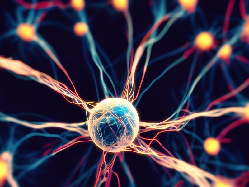 generative art of neurons and synapse connected in artificial neural network