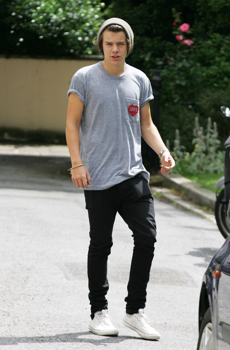 Harry Styles Style Evolution: Style's begins his Frat Boy fashion era on July 5, 2012.