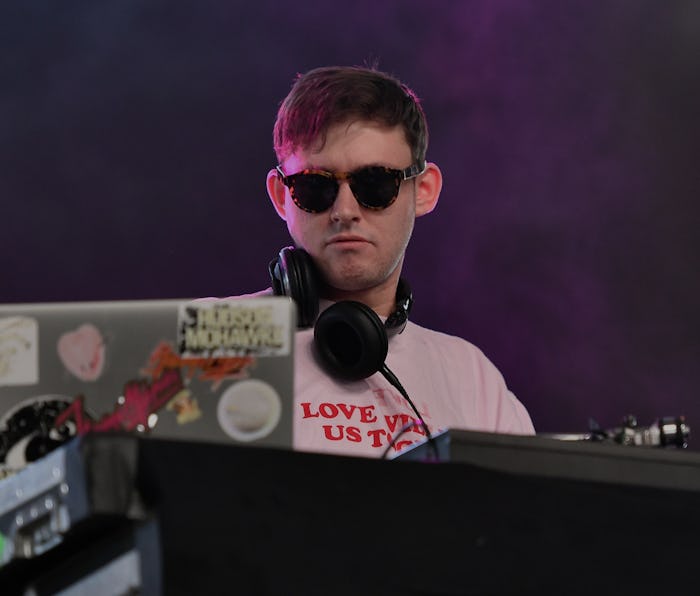 INDIO, CA - APRIL 17:  DJ Hudson Mohawke performs onstage during day 3 of the 2016 Coachella Valley ...