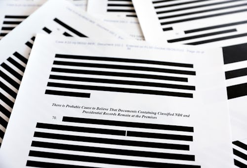 CALIFORNIA - AUGUST 27: In this photo illustration, pages are viewed from the government’s released ...