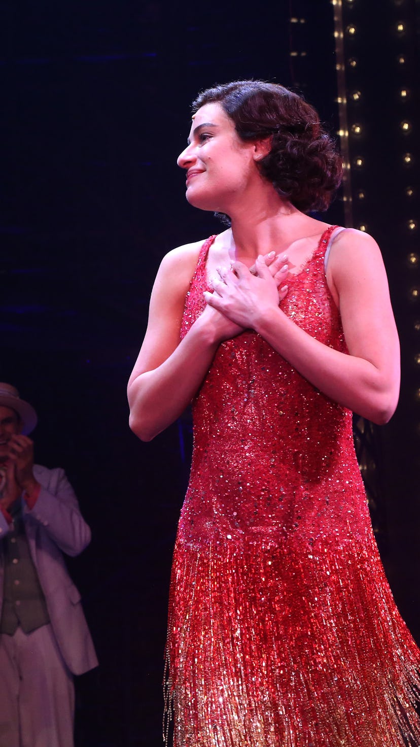 Lea Michele takes her first curtain call in 'Funny Girl' on Broadway at The August Wilson Theatre on...