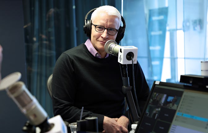 NEW YORK, NEW YORK - SEPTEMBER 22: Anderson Cooper visits 'Andy Cohen Live' on SiriusXM's Radio Andy...