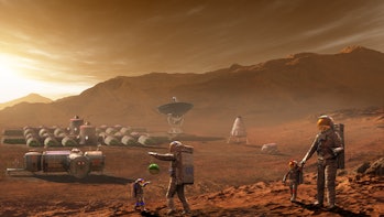 Future Mars colonists may have children who have never known the earthly blue skies of their parents...