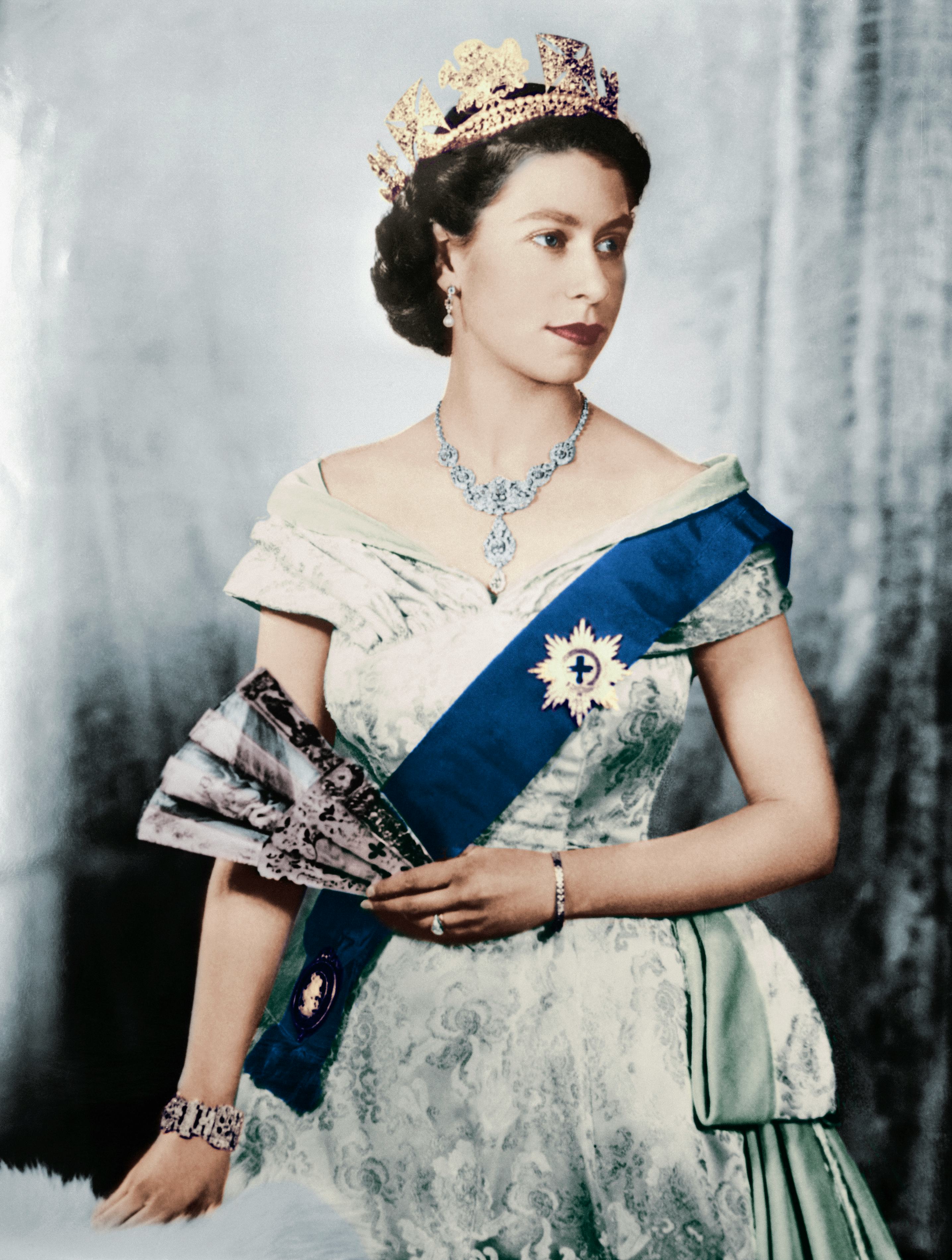 Queen Elizabeth's style through the years includes this iconic fashion portrait of Queen Elizabeth
