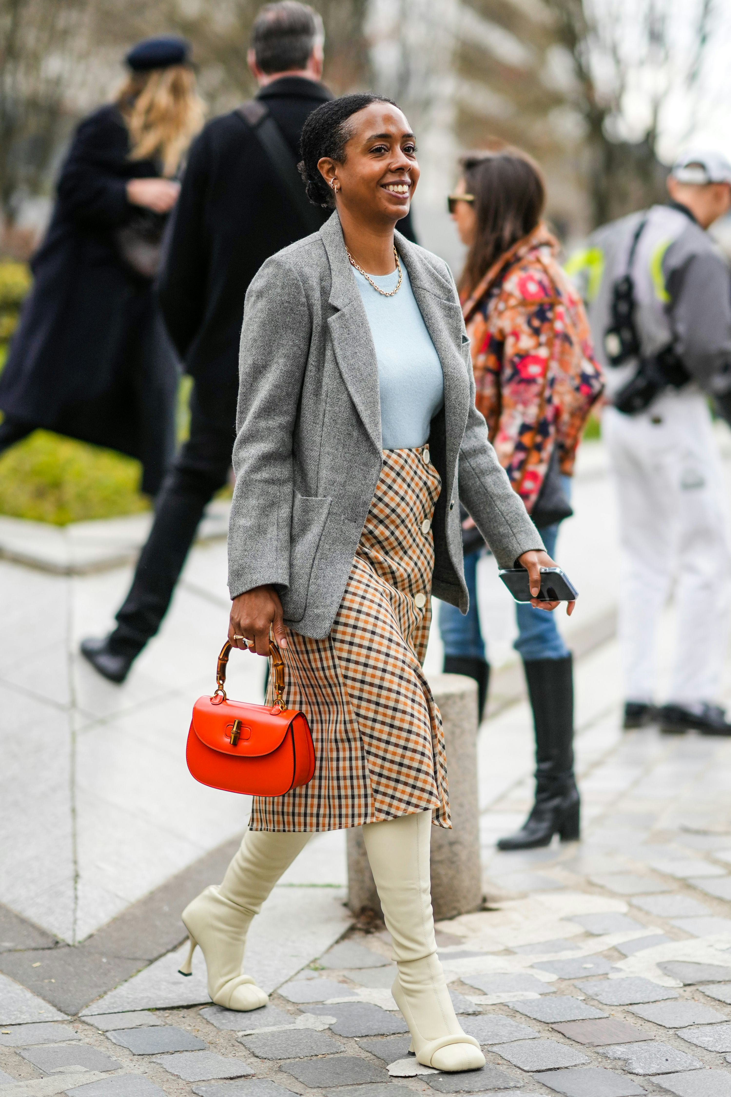 Skirt and cheap boots outfit