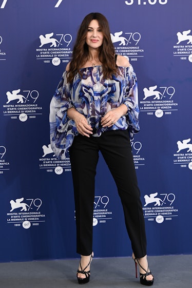 Monica Bellucci attends the photocall for "Siccità" at the 79th Venice International Film Festival