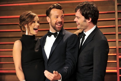 WEST HOLLYWOOD, CA - MARCH 02:  Actors Olivia Wilde, Jason Sudeikis and Bill Hader attend the 2014 V...