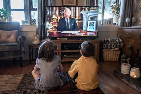 In his first speech as King Charles III, he spoke of Queen Elizabeth II, Harry and Meghan, and Willi...