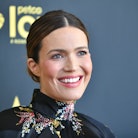 Mandy Moore's son isn't quite aware of his big brother status. Here, she attends the Red Carpet of t...