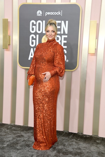 Abby Elliott arrives to the 80th Annual Golden Globe Awards held at the Beverly Hilton Hotel on Janu...