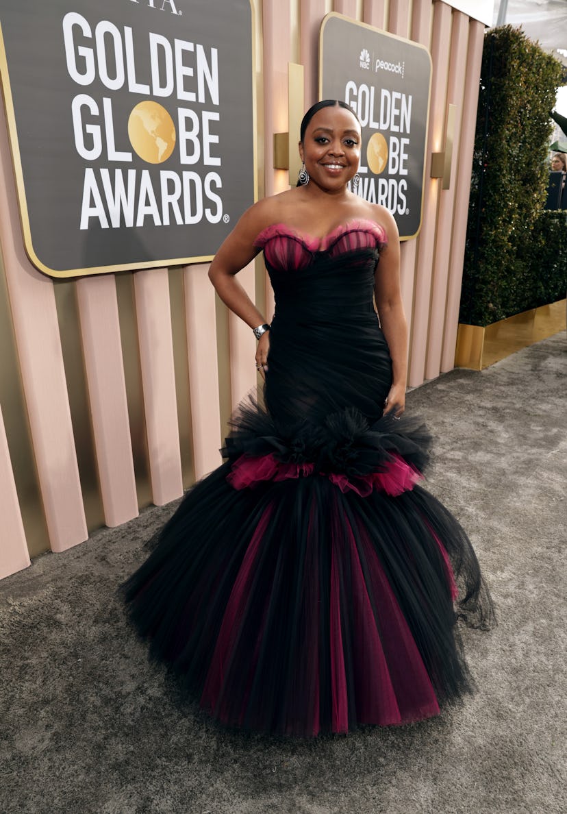 Quinta Brunson arrives at the 80th Annual Golden Globe Awards held at the Beverly Hilton Hotel on Ja...