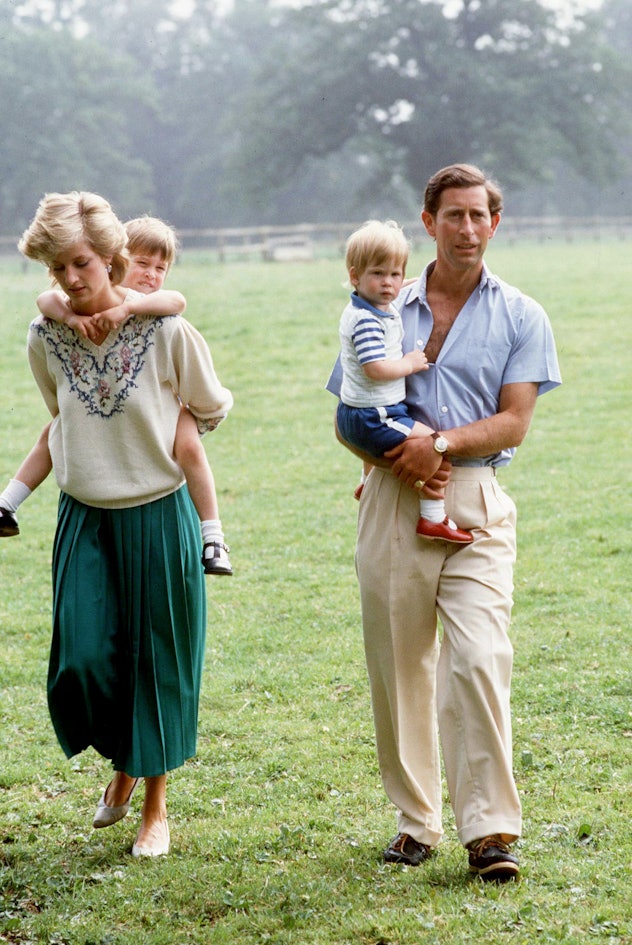 Prince Harry and Prince William hanging with their parents.