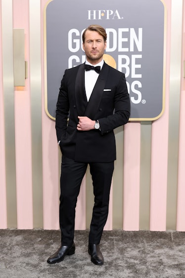 Glen Powell attends the 80th Annual Golden Globe Awards 
