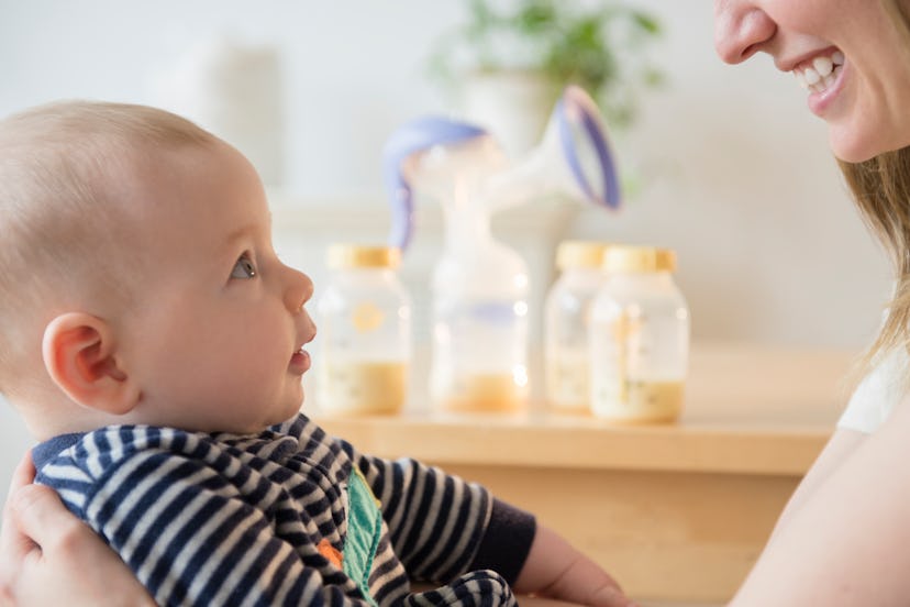 mom and baby with pumping supplies wondering how long after pumping can i breastfeed