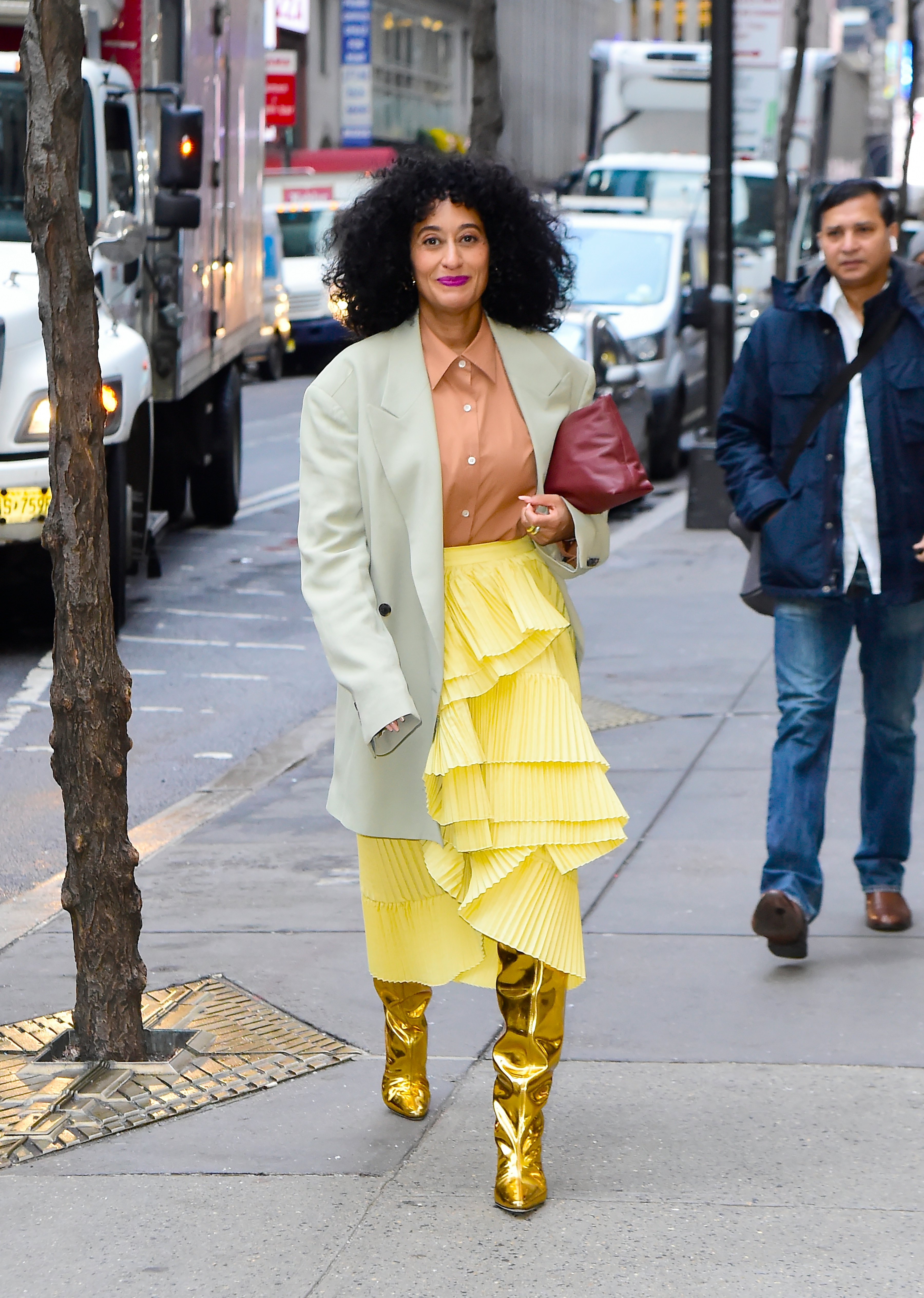 Tracee Ellis Ross Gold Thigh High Boots Are From This Celeb