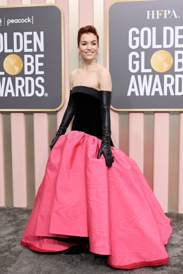 Britt Lower attends the 80th Annual Golden Globe Awards