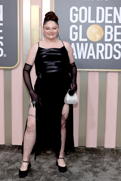 Megan Stalter attends the 80th Annual Golden Globe Awards at The Beverly Hilton on January 10, 2023 ...