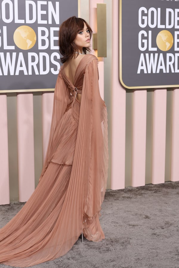 Jenna Ortega attends the 80th Annual Golden Globe Awards at The Beverly Hilton on January 10, 2023 i...