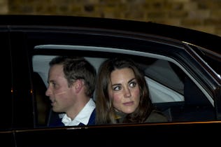 Britain's Prince William, Duke of Cambridge, and his wife Catherine, Duchess of Cambridge, leave aft...