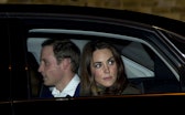 Britain's Prince William, Duke of Cambridge, and his wife Catherine, Duchess of Cambridge, leave aft...
