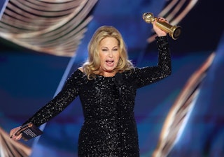 Jennifer Coolidge accepts the Best Supporting Actress in a Limited or Anthology Series or Television...