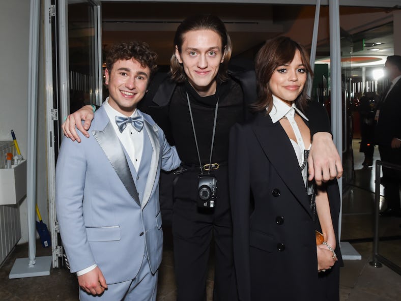 Reece Feldman, Percy Hynes White, and Jenna Ortega appeared at the 80th Golden Globes After Party.
