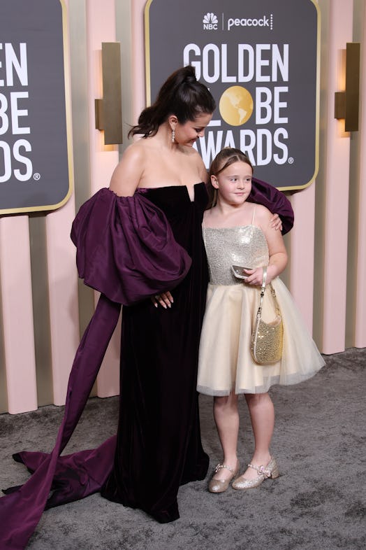  Selena Gomez and Gracie Elliot Teefey attend the 80th Annual Golden Globe Awards at The Beverly Hil...