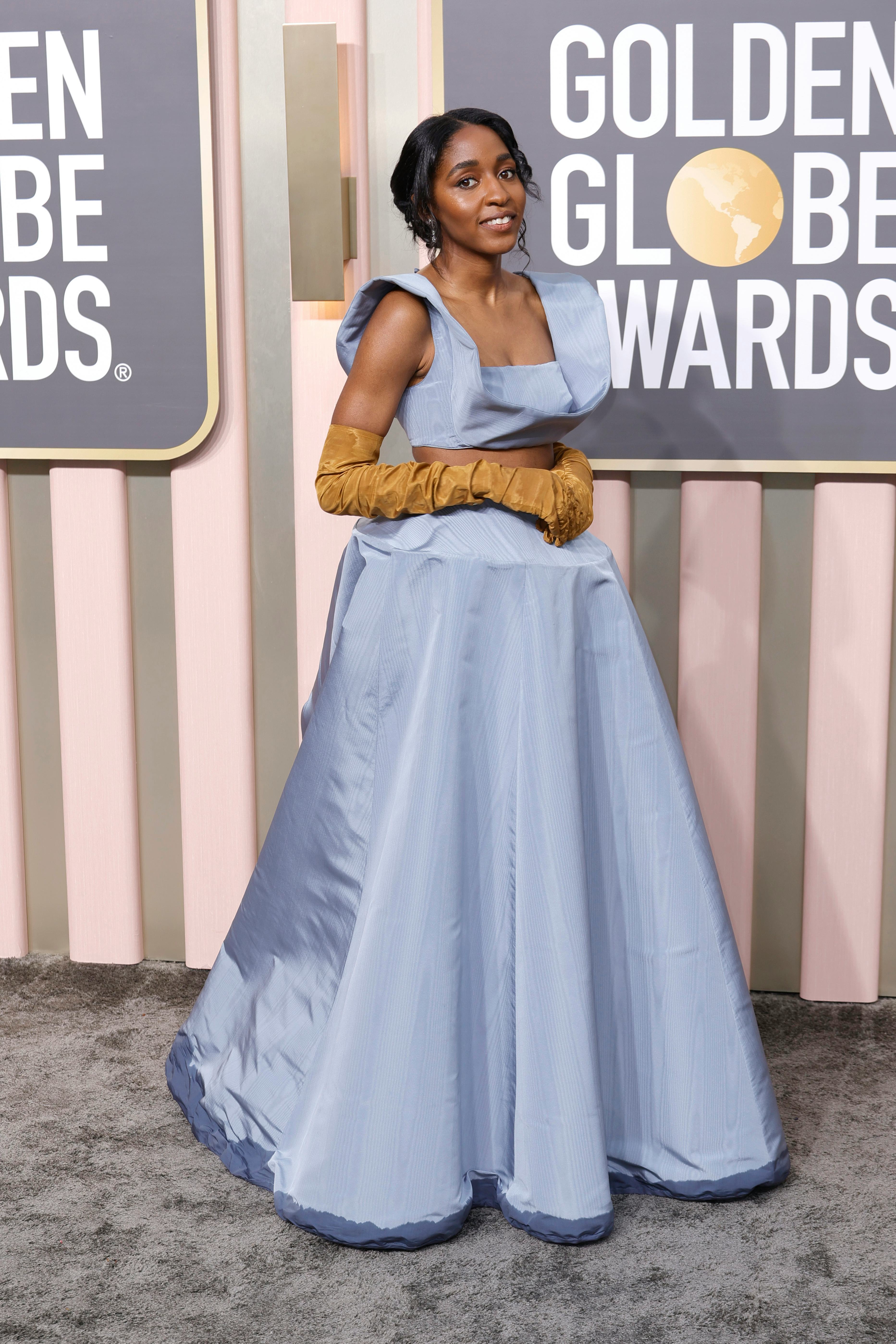 BEVERLY HILLS, CALIFORNIA - JANUARY 10: Ayo Edebiri attends the 80th Annual Golden Globe Awards at T&hellip;