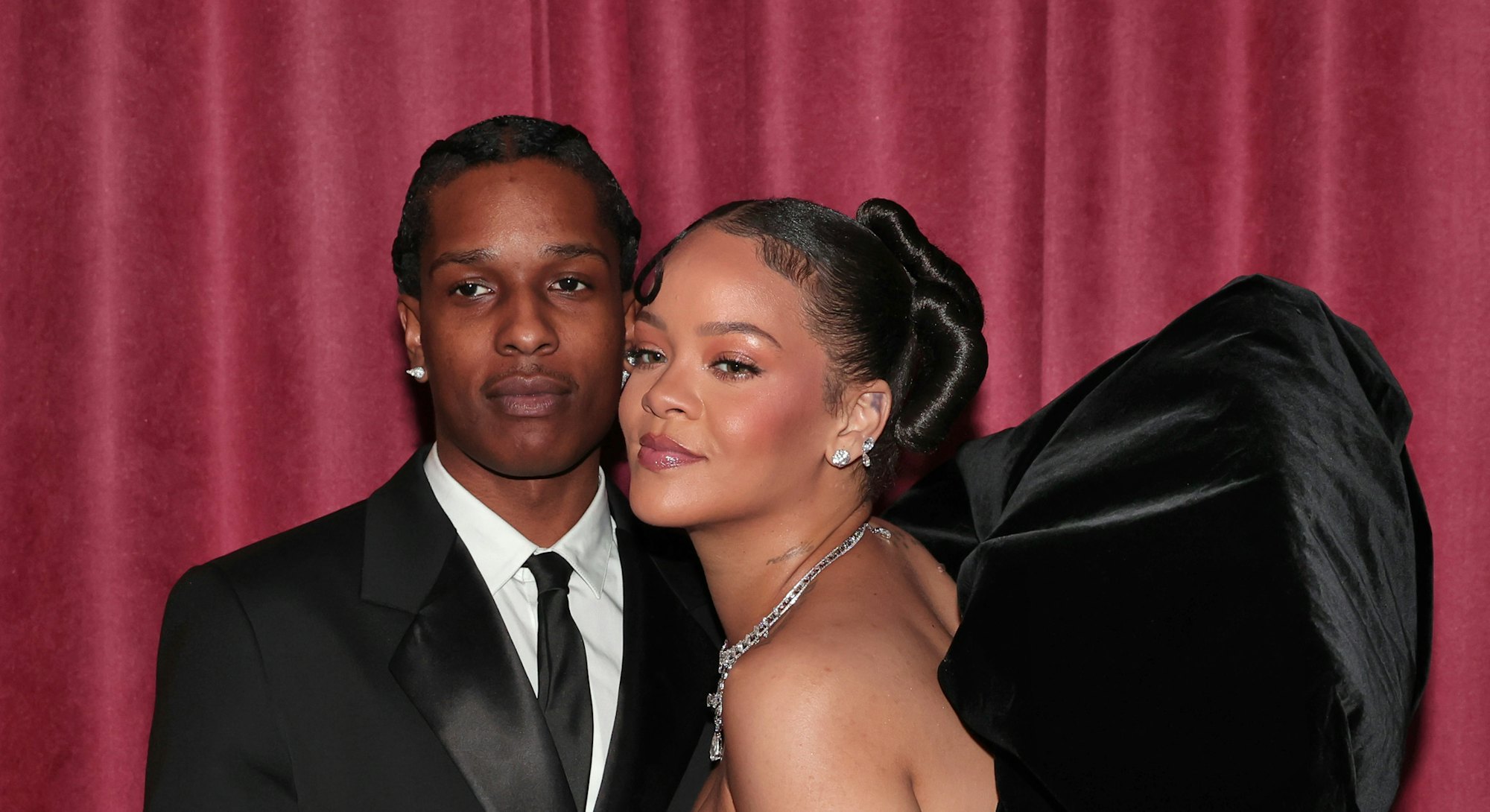 BEVERLY HILLS, CALIFORNIA - JANUARY 10: 80th Annual GOLDEN GLOBE AWARDS -- Pictured: (l-r) A$AP Rock...