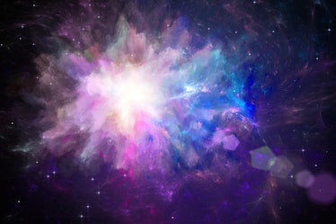 Nebula of paint and light on subject of art, design and creativity.