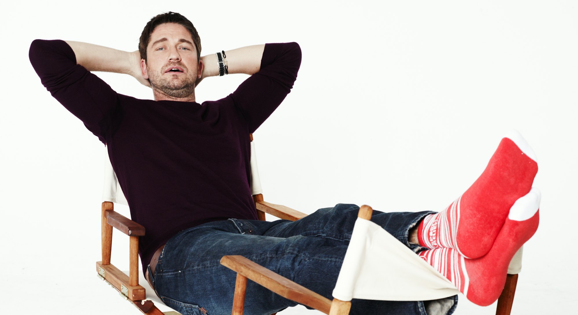 LONDON, ENGLAND - 12th NOVEMBER 2009: Gerard Butler takes part in Sport Relief 2010, in London, on 1...
