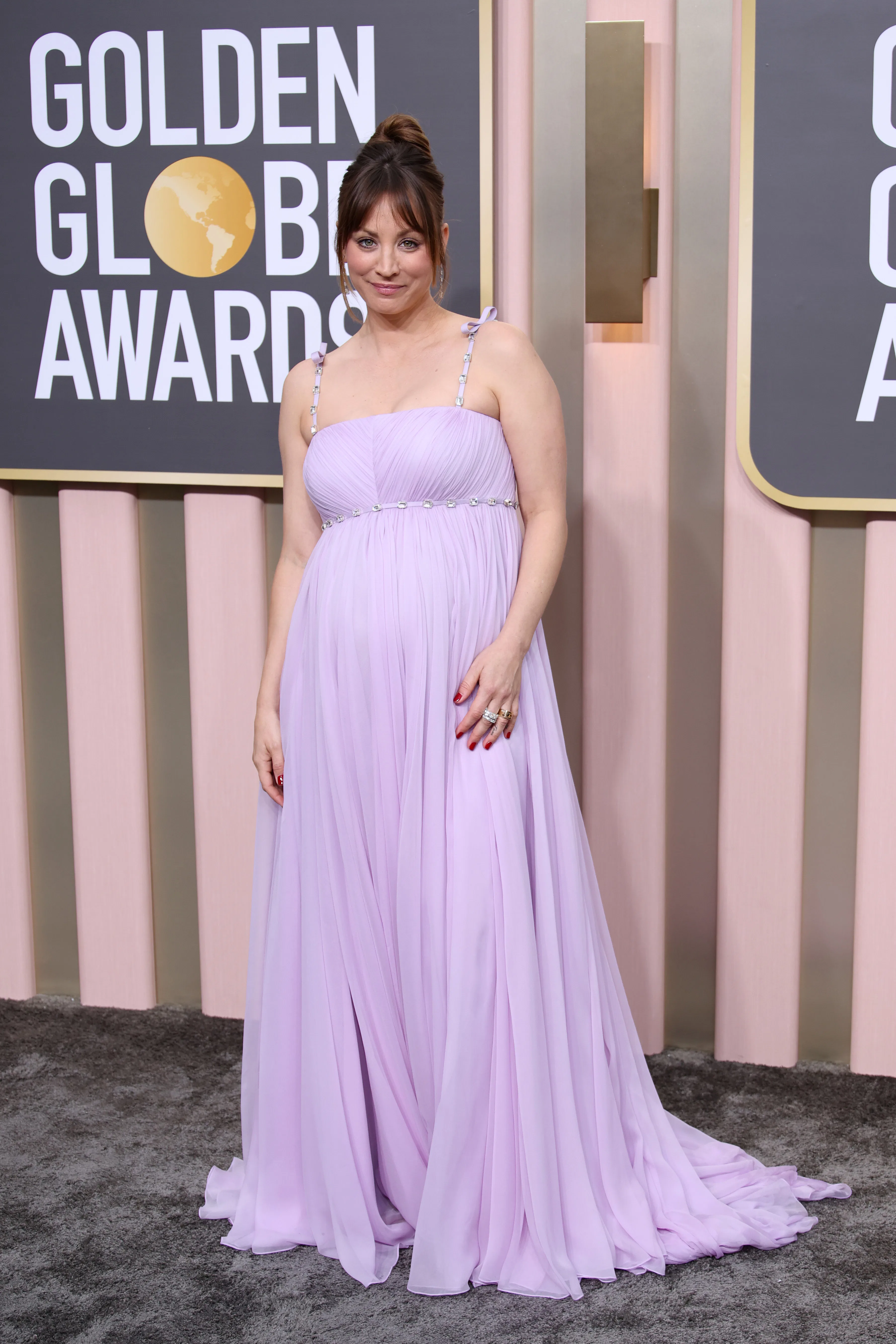 purple dress 2023 Angela Bassett Wore a Vibrant Purple Gown on the 2023 Oscars Red Carpet