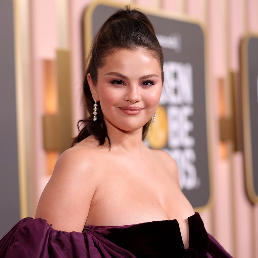 Selena Gomez's 2023 Golden Globes dress.