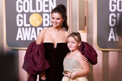 BEVERLY HILLS, CALIFORNIA - JANUARY 10: (L-R) Selena Gomez and Gracie Elliot Teefey attend the 80th ...