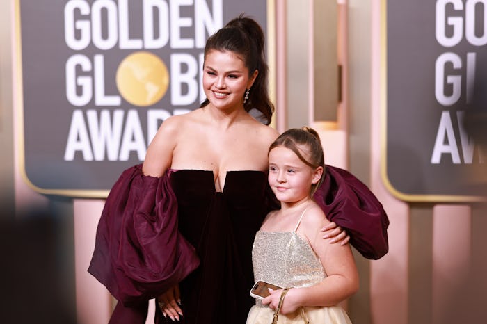 BEVERLY HILLS, CALIFORNIA - JANUARY 10: (L-R) Selena Gomez and Gracie Elliot Teefey attend the 80th ...