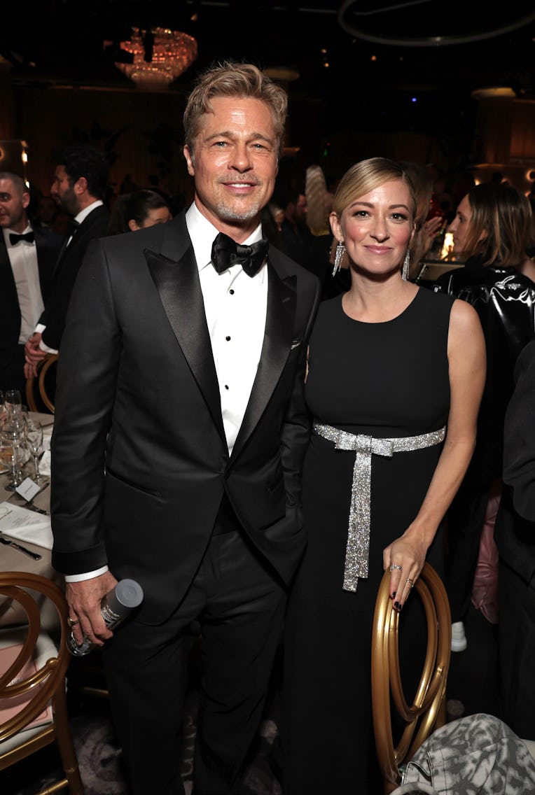 BEVERLY HILLS, CALIFORNIA - JANUARY 10: 80th Annual GOLDEN GLOBE AWARDS -- Pictured: (l-r) Brad Pitt...