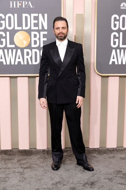 Sebastian Stan attends the 80th Annual Golden Globe Awards at The Beverly Hilton on January 10, 2023...
